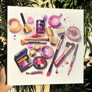 Luxury Makeup Set with Pink and Gold Accents